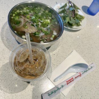 Pho Super Bowl - Alhambra - Iced coffee and #17 regular - Vietnamese Near Me - Alhambra, California Pho Super Bowl - Alhambra - Iced coffee and #17 regular - Vietnamese Near Me - Alhambra, California