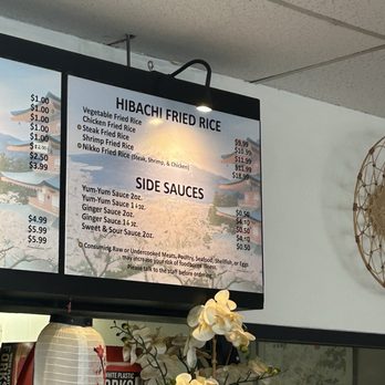 Nikko Hibachi - Fried rice and sauce menu - Seafood Near Me - Columbus, Ohio