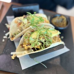 Breakfast tacos. 3 total (one had already been devoured ).