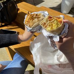 Sammie's Restaurant - Chorizo (left) and bacon(right) Breakfast burritos