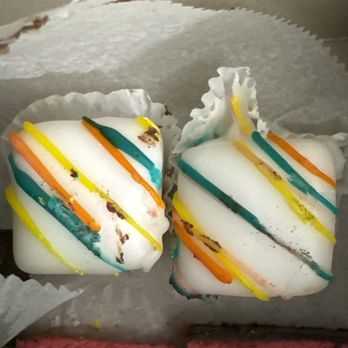 Dortoni Bakery - Dirty looking, half-size petit fours - Bakeries Near Me - Levittown, New York Dortoni Bakery - Dirty looking, half-size petit fours - Bakeries Near Me - Levittown, New York