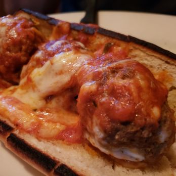 Cucina Tagliani - Close up of a meatball hoagie. - Italian Near Me - Glendale, Arizona