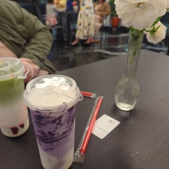 Micha Boba Tea Bar - Ube taro and Roseberry matcha - Juice Bars & Smoothies Near Me - Stanton, California