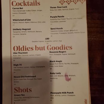 Iron Gate Bar - Crappy pic of a goooood cocktail menu - Bars Near Me - Wyandotte, Michigan