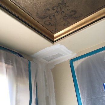 C Kaye Drywall - Drywall patch being coated and readied for spray texture. - Drywall Installation & Repair Near Me