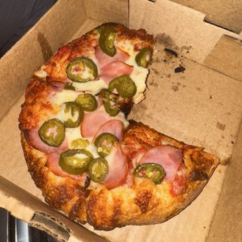 DeMatteo's Pizza - Individual pizza with ham and Jalapeños. - Pizza Near Me - Riverside, California