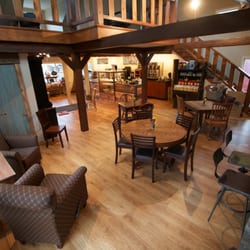 Red Barn Coffee Roasters - Cozy indoors and warm atmosphere, fireplace, comfy seats and an upstairs loft!