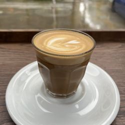 Mackie Mayor - Flat White from Atkinson's // so tiny for over 3 quid, and quite a loud coffee shop