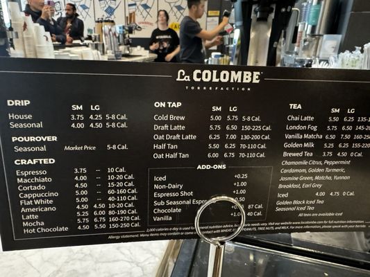 Menu photo 2 La Colombe Bryant Park New York, NY