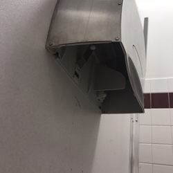 Giant - Toilet paper was on the floor for use.