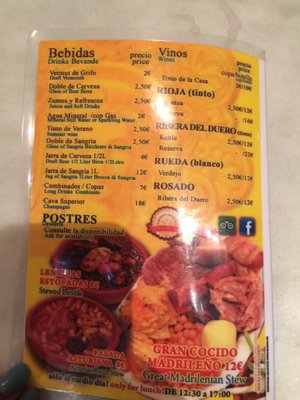 Menu photo 6 La Fragua de Vulcano Madrid, M