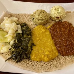 Vegetarian Combo - No salad but the two additional sides were tasty