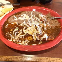 Ixtapa Restaurant - Chile Colorado burrito w refried beans