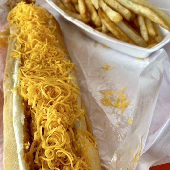 The Root Beer Stand - Foot long with chili and cheese - Hot Dogs Near Me - Cincinnati, Ohio