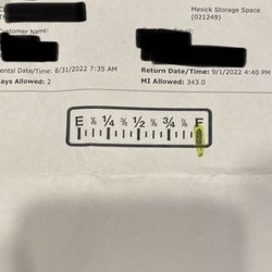 U-Haul Moving & Storage of Up-Town - The fraudulent contract stating it was a FULL tank.