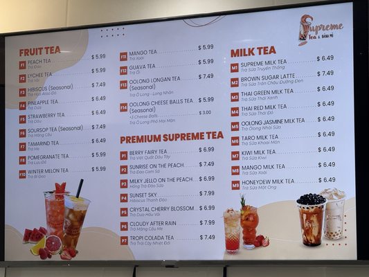Menu photo 3 Supreme Tea & Banh Mi Chattanooga, TN