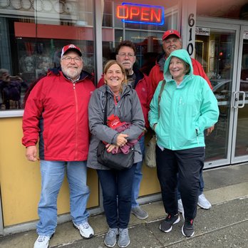 Humpy's Great Alaskan Alehouse - Our very happy, full bellied group - Bars Near Me - Anchorage, Alaska
