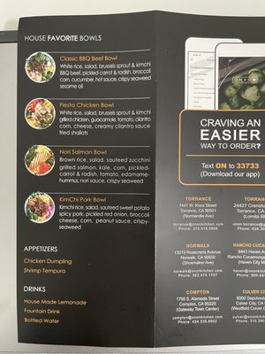 Menu photo 6 ON + ON Fresh Korean Kitchen Torrance, CA Menu photo 6 ON + ON Fresh Korean Kitchen Torrance, CA