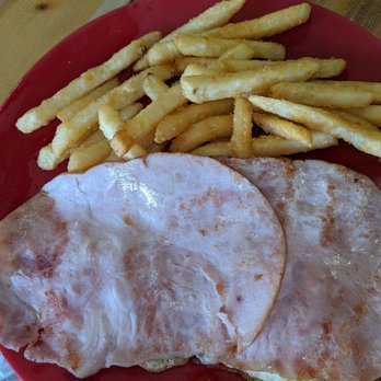 Breadman Miami - El Completo - 2 eggs, choice of ham bacon or cheese, potatoes & pressed buttered Cuban Bread, w Cafe con leche - Bakeries Near Me - Hialeah, Florida