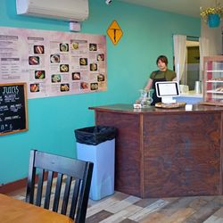Goddess Goods - Its a small space but they have some seating inside & outside.