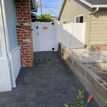 Revive Exteriors - Sanded down chimney paint and new pavers with drain to the street - Windows Installation Near Me - Torrance, California Revive Exteriors - Sanded down chimney paint and new pavers with drain to the street - Windows Installation Near Me - Torrance, California