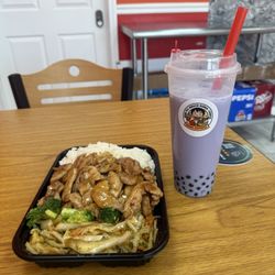 Bowl Express Asian Grill  - Lunch Special Combo (Hibachi Chicken +Taro Boba Tea)