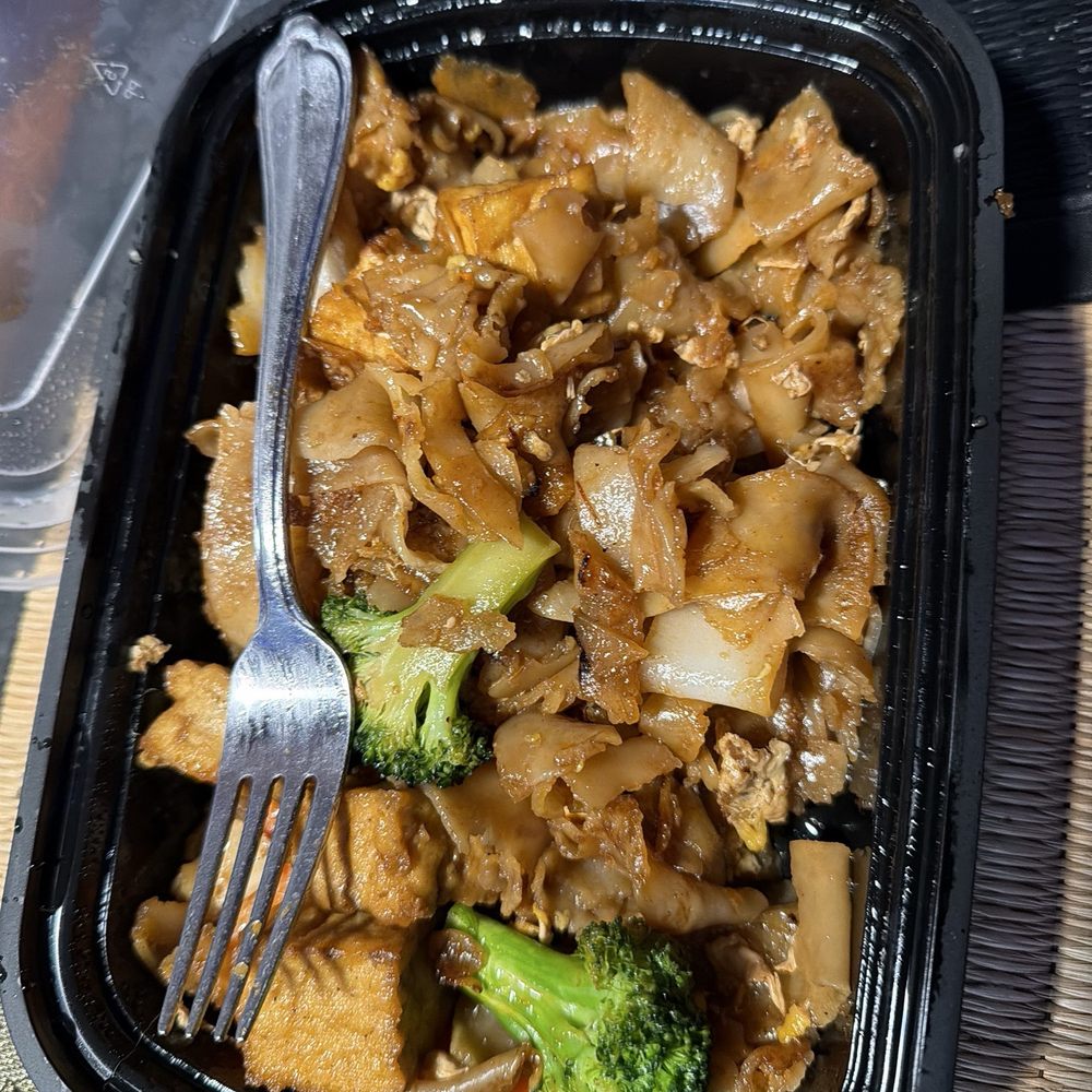 Pad See Ew with a cockroach leg