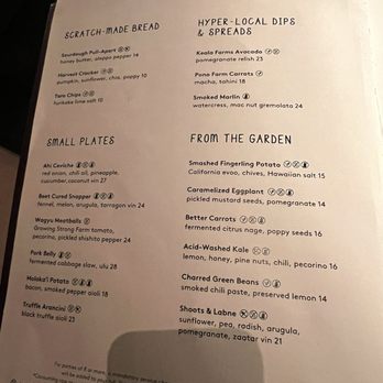 1 Kitchen Hanalei Bay - Menu - New American Near Me - Princeville, Hawaii