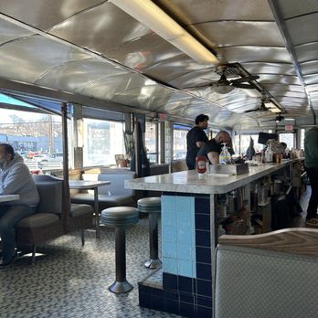 Bendix Diner - diners sitting at the counter - Diners Near Me - Hasbrouck Heights, New Jersey