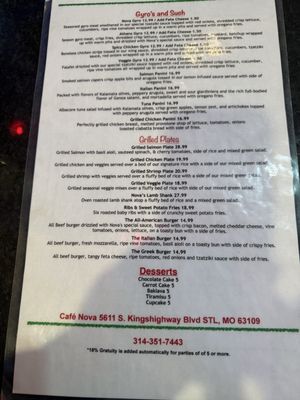 Menu photo 4 Cafe Nova Saint Louis, MO