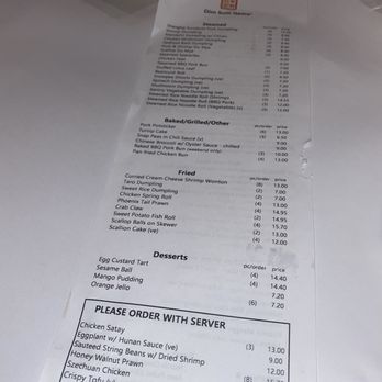 Yank Sing - Menu. The top are the ones offered from the carts. The bottom square, to be ordered. - Dim Sum Near Me - San Francisco, California Yank Sing - Menu. The top are the ones offered from the carts. The bottom square, to be ordered. - Dim Sum Near Me - San Francisco, California