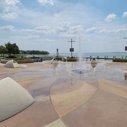 The Harbor - Splash Pad For Kids is ready & waiting, free to use, at The Harbor Rockwall TX