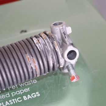 The Garage Door Company - One of four shorter (used?) springs used to replace original springs. Appe to be used springs. - Garage Door Services Near Me - Calgary, Alberta The Garage Door Company - One of four shorter (used?) springs used to replace original springs. Appe to be used springs. - Garage Door Services Near Me - Calgary, Alberta