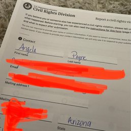 Formal ADA compliant for denial of my service dog.