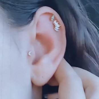 Jade Monkey Studios - Tragus piercing, two cartilage (Worm switched out my piercing jewelry for me with earrings i purchased from Etsy) - Tattoo Near Me - Wilmington, North Carolina