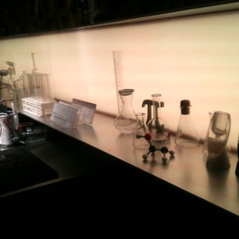 Wine Lab - Look at the crazy, mad scientist labware! Erlenmeyer Flasks, Graduated Cylinder, Vinturi aerators, distillation glassware, etc. - Wine Bars Near Me - Costa Mesa, California