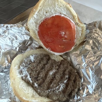 Cook Out - Single Patty hamburger with a single slice of tomato for $.10 extra and mayonnaise again on toasted bun like you're at a cookout - Fast Food Near Me - Manassas Park, Virginia Cook Out - Single Patty hamburger with a single slice of tomato for $.10 extra and mayonnaise again on toasted bun like you're at a cookout - Fast Food Near Me - Manassas Park, Virginia