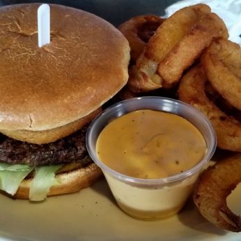 State 48 Funk House - Beer Cheese Burger and Onion Rings. Solid burger and rings. Super messy with that beer cheese sauce and onion jam. - Breweries Near Me - Glendale, Arizona State 48 Funk House - Beer Cheese Burger and Onion Rings. Solid burger and rings. Super messy with that beer cheese sauce and onion jam. - Breweries Near Me - Glendale, Arizona