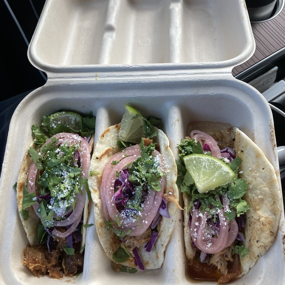 Three carnitas tacos. Unbelievably good! Three carnitas tacos. Unbelievably good!