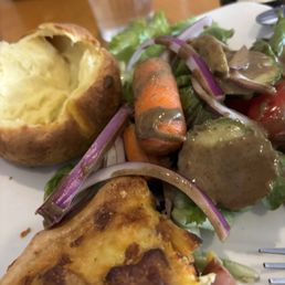 Quiche and salad Quiche and salad