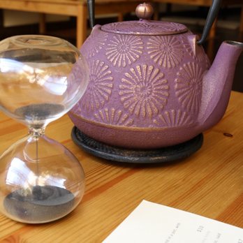Ume Williamsburg - Collagen tea. They give you an hourglass to time how long to steep the tea for - Sushi Bars Near Me - Brooklyn, New York