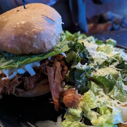 The Thistle Gastropub - Pulled pork sandwich and Caesar salad upgrade