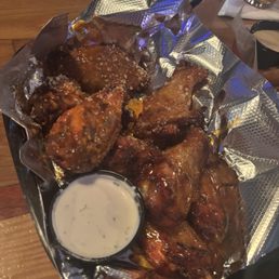 Hot garlic parm + chili wings Hot garlic parm + chili wings