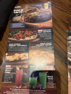 Menu photo 1 Outback Steakhouse Northridge, CA Menu photo 1 Outback Steakhouse Northridge, CA