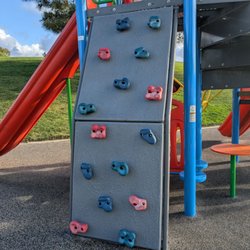 Reservoir Hill Park - Rock climbing wall on the playground