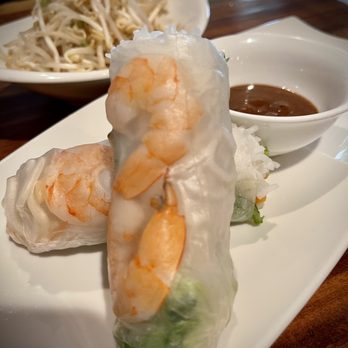 Pho Fresh - #1 Menu says - Fresh Salad Rolls (2 pieces) i.e. one roll cut into 2 pieces : $5.99 - Vietnamese Near Me - Delta, British Columbia