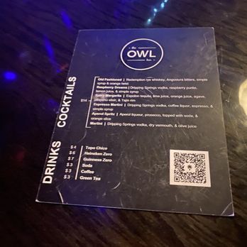 The Owl Bar - Menu - Pizza Near Me - Houston, Texas The Owl Bar - Menu - Pizza Near Me - Houston, Texas