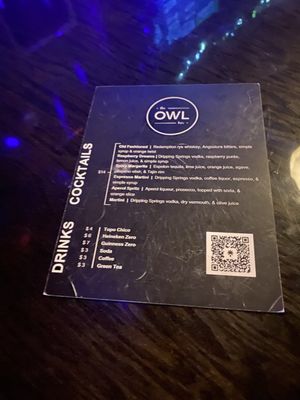 Menu photo 1 The Owl Bar Houston, TX Menu photo 1 The Owl Bar Houston, TX