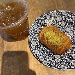 Tea and pistachio croissant Tea and pistachio croissant
