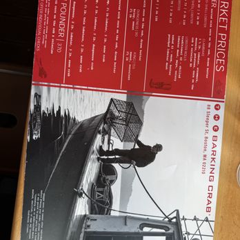 Barking Crab - Menu - Seafood Near Me - Boston, Massachusetts
